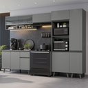 Ver imagem 1 de Armário de Cozinha Completa 300cm Cinza Nice Madesa 09