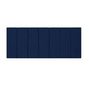 Ver imagem 3 de Cabeceira Estofada Modulada para Cama Queen Casal 160cm Azul Marinho