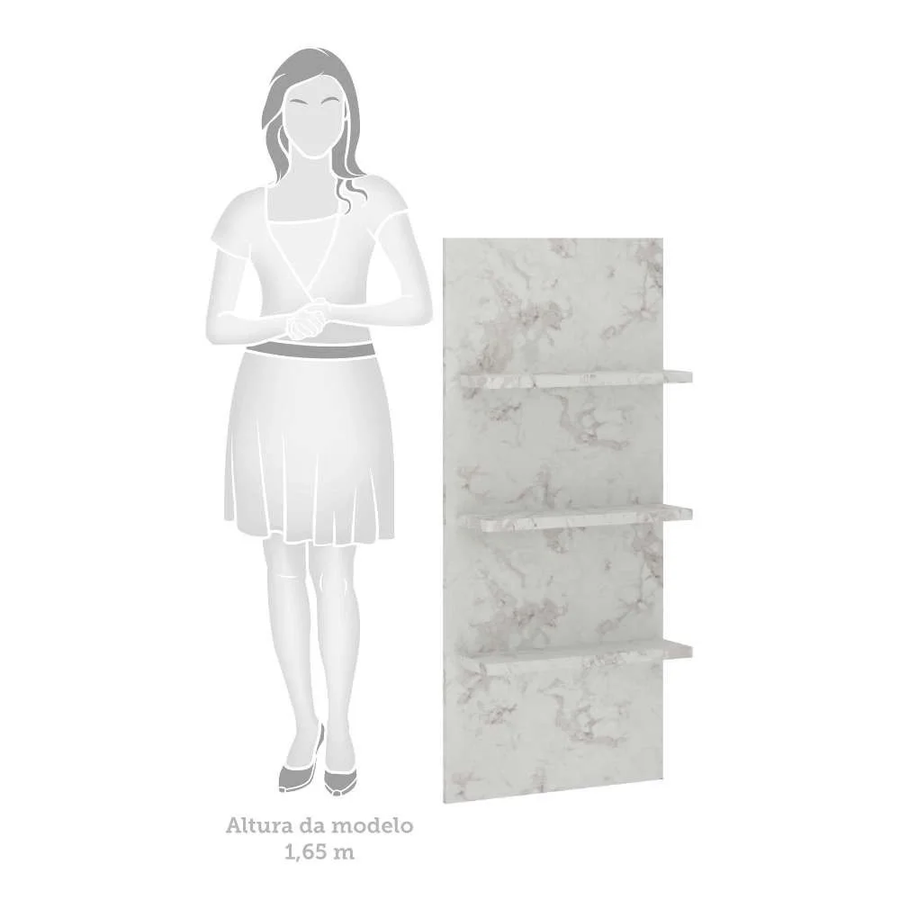 Painel para Cozinha com 3 Prateleiras Suprema Luciane Móveis - 4