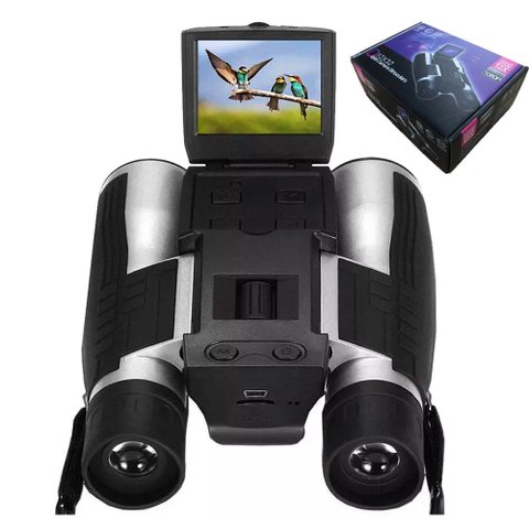 Binóculos digitais 12X32 com câmera telescópica, 2"binóculos digitais com display LCD para adultos, 