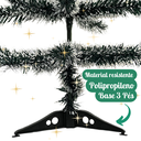 Ver imagem 5 de Árvore Pinheiro de Natal Luxo Verde Nevada 90cm C/ 70 Galhos