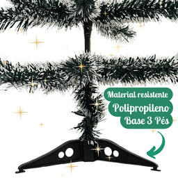Árvore Pinheiro de Natal Luxo Verde Nevada 90cm C/ 70 Galhos - 5