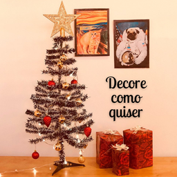 Árvore Pinheiro de Natal Luxo Verde Nevada 90cm C/ 70 Galhos - 6