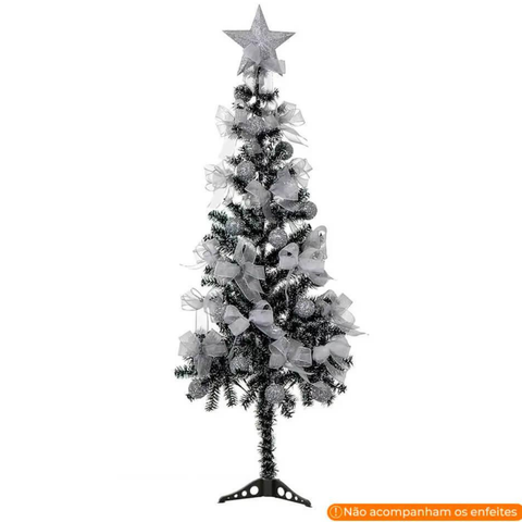 Árvore Pinheiro de Natal Luxo Verde Nevada 90cm C/ 70 Galhos