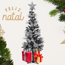 Árvore Pinheiro de Natal Luxo Verde Nevada 90cm C/ 70 Galhos - 7