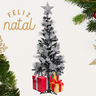 Árvore Pinheiro de Natal Luxo Verde Nevada 90cm C/ 70 Galhos - 7