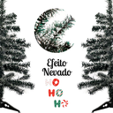 Ver imagem 4 de Árvore Pinheiro de Natal Luxo Verde Nevada 90cm C/ 70 Galhos