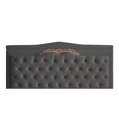 Cabeceira de Cama Box Painel Helena Casal 140 Cm Retro Capitonê Botão Encapados Suede Grafite Eli Mó