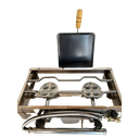 Ver imagem 1 de FOGÃO INOX INDUSTRIAL DUAS BOCAS COM CHAPA ALTA PRESSÃO GÁS