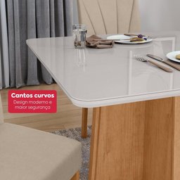 Mesa 0,90 Celebrare C04 Cad.apogeu Veludo Naturale Creme Amendoa Clean/off White - 5