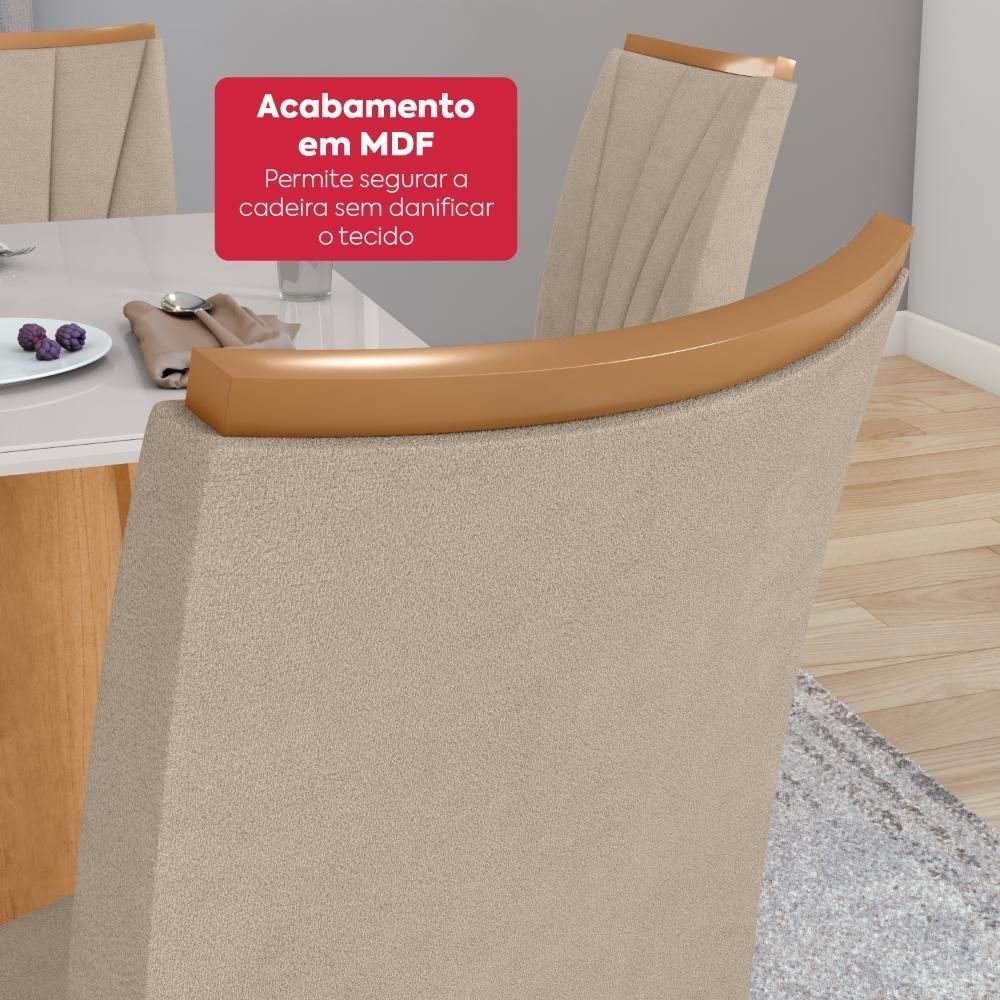 Mesa 0,90 Celebrare C04 Cad.apogeu Veludo Naturale Creme Amendoa Clean/off White - 8