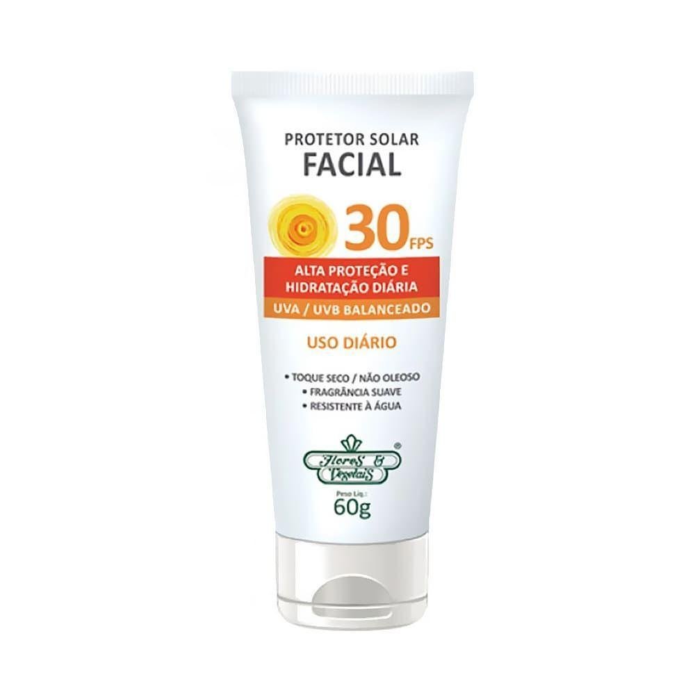 Flores & Vegetais Protetor Solar Facial Fps30 60g | MadeiraMadeira