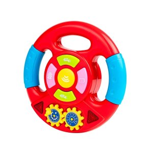 Brinquedo Volante Carro Interativo Infantil Bebe Criança Som Vermelho