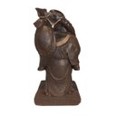 Ver imagem 3 de Escultura De Buda Sorrindo Em Resina E Acabamento Em Dourado