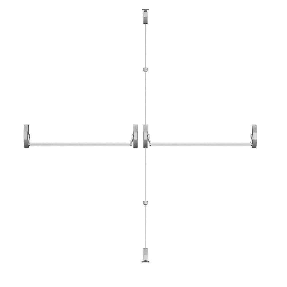 Barra Antipânico 3 Pontos de Fixação Push para Porta Dupla 1900 Prata Soprano - 1