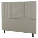 Ver imagem 1 de Cabeceira Cama Box Casal King Size Grace 195cm Sintético Bege - Abmaza