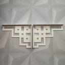 Ver imagem 3 de Mão Francesa Arabesco 20cm Quadrados Abstrato Branco Aço Zarg