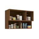 Ver imagem 3 de Armário Cozinha Modulado Vibra T651 C/ 4 Portas C/ Vidro 120cm Canela/grafite Lacca Kappesberg