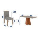 Ver imagem 3 de Mesa de Jantar 6 Lugares Maitê Clarice com Vidro Cinamomo/off White/grafite - Cimol