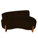 Ver imagem 4 de Namoradeira Sofá 2 Lugares Feijão Plaza Orgânica Boucle Marrom Luxo