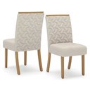 Ver imagem 2 de Conjunto de 2 Cadeiras Henn Carina Estofada S27-502 Nature/linho Se
