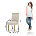 Ver imagem 5 de Conjunto de 2 Cadeiras Henn Carina Estofada S27-502 Nature/linho Se