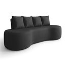 Ver imagem 2 de Sofá 3 Lugares Orgânico 210cm com Almofadas Benin Sintético Pu Preto B03 - D’Rossi