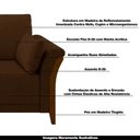 Ver imagem 3 de Sofá Decorativo 3 Lugares 222cm Market Veludo Marrom - Gran Belo
