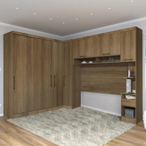 Guarda Roupa Queen Modulado Cp06 Delphi Avelã L01 - Mpozenato