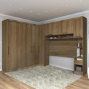 Ver imagem 1 de Guarda Roupa Queen Modulado Cp06 Delphi Avelã L01 - Mpozenato