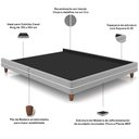 Ver mais imagens de Cabeceira King Nilo 195cm com Cama Pés Madeira Suném P05 Veludo Cinza - Lyam Decor