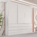 Ver imagem 2 de Guarda-Roupa Casal 3 Portas 9 Gavetas Luana 