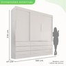 Guarda-Roupa Casal 3 Portas 9 Gavetas Luana  - 5