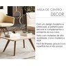 Mesinha de Centro Sala Retangular Pés Madeira Retrô Offwhite - 3