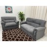 Conjunto de Sofá 2 X 3 Lugares Ref 5014 - Cinza Suede - 4