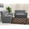 Conjunto de Sofá 2 X 3 Lugares Ref 5014 - Cinza Suede - 3