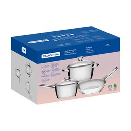 Jogo de Panelas Fundo Triplo Tramontina Allegra 65660694 Inox Inox 65660694 - 4