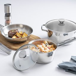 Jogo de Panelas Fundo Triplo Tramontina Allegra 65660694 Inox Inox 65660694 - 2