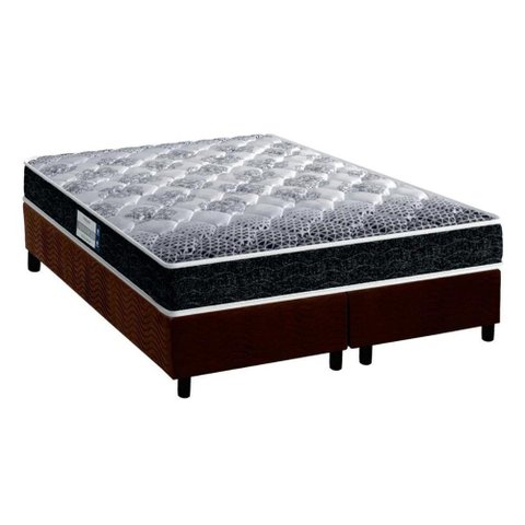 Cama Box Queen: Colchão Ortopédico Probel D33/EP Advanced Tech1500 + Base CRC Suede Brown(158x198