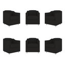 Ver imagem 1 de Kit 06 Poltronas Tilla Consultório Recepção Sala Suede Cor:Preto