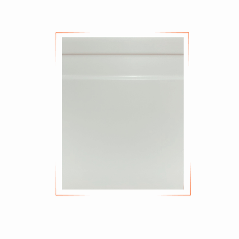 Rodapé Poliest 10cm Frisado Slim Branco Rodapeshop