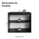 Ver imagem 3 de Balcão de Cozinha 80 cm 2 Portas Suspenso Preto Nice Madesa