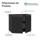 Ver imagem 4 de Balcão de Cozinha 80 cm 2 Portas Suspenso Preto Nice Madesa