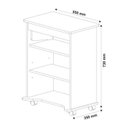 Ver imagem 3 de Conjunto Escrivaninha Tampo e Estante Book com Diversos Nichos Branco