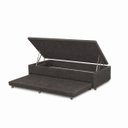Ver imagem 4 de Base Cama Box Solteiro Baú e Cama Auxiliar 0,96 Helena Vilajo: Suede Crush Cacau