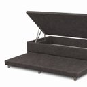 Ver imagem 6 de Base Cama Box Solteiro Baú e Cama Auxiliar 0,96 Helena Vilajo: Suede Crush Cacau