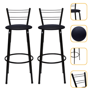 Kit 2 Banquetas para Balcão Bancada Cozinha Bistrô Ilhas Gourmet Bares Banco Flórida Preta
