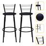 Kit 2 Banquetas para Balcão Bancada Cozinha Bistrô Ilhas Gourmet Bares Banco Flórida Preta - 1