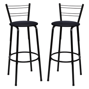 Kit 2 Banquetas para Balcão Bancada Cozinha Bistrô Ilhas Gourmet Bares Banco Flórida Preta