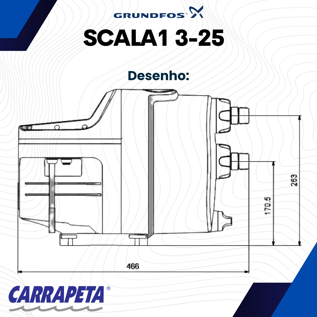 Pressurizador Scala1 5-25 115v Grundfos Scala1 5-25 | 115v - 8